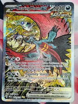 Pokemon TCG Prismatic Evolutions Roaring Moon EX Card 162/131 Sir Nm Fresh - Image 1