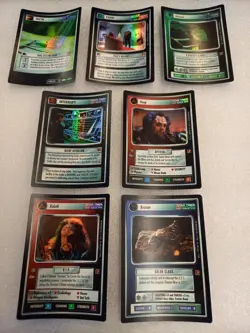 Star Trek CCG: Blaze Of Glory - Set of 7 Very Rare Foil Cards - Seven - 1999 - Image 1
