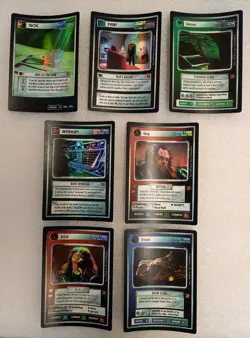 Star Trek CCG: Blaze Of Glory - Set of 7 Very Rare Foil Cards - Seven - 1999 - Image 2