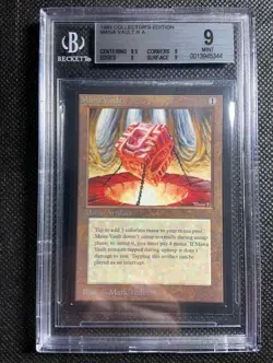 1993 MTG Magic The Gathering Collectors Edition CE Mana Vault R A BGS 9 MINT - Image 1
