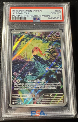 SCREAM TAIL POKEMON CENTER STAMPED #065 2023 POKEMON SVP EN-SV - PSA 10 - Image 1