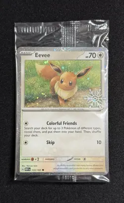Pokemon TCG Eevee 133/165 Stamped Promo 2025 Holiday Calendar SEALED - Image 1