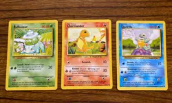 Pokemon - Base Set - Bulbasaur, Charmander, Squirtle- 44/102, 46/102, 63/102 - Image 1