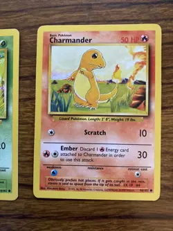 Pokemon - Base Set - Bulbasaur, Charmander, Squirtle- 44/102, 46/102, 63/102 - Image 3