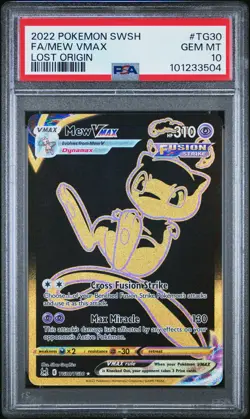 2022 POKEMON SWORD & SHIELD LOST ORIGIN #TG30 FULL ART/MEW VMAX PSA 10 - Image 1