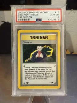 POKEMON 1ST EDITION GYM CHALLENGE GIOVANNI TRAINER HOLO PSA 10 - Image 1
