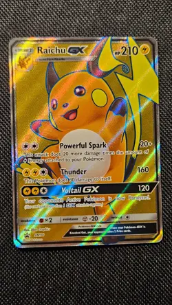 Raichu GX SM90 Full Art Holo Black Star Promo Pokemon NM - Shining Legends - Image 2