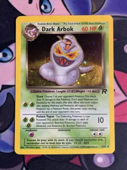 Pokemon - Dark Arbok 2/82 Holo [Team Rocket Set] *Lightly Played - LP* - Image 1