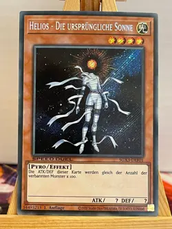 Helios - Die Ursprungliche Sonne SGX3-DEF01 Secret Rare Deutsch NM YUGIOH - Image 1