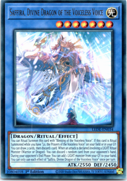 Saffira, Divine Dragon of the Voiceless Voice - LEDE-EN034 - Ultra Rare - Yugioh - Image 1