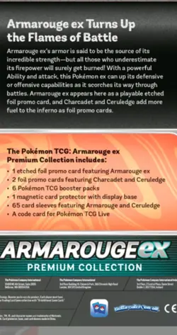 Pokemon TCG - Armarouge ex Premium Collection (6 Boosters & 3 Foil Promo Cards) - Image 3