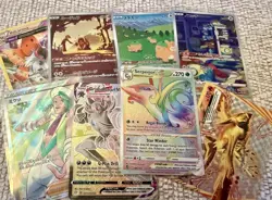 Pokemon Secret Rare Lot 8x RAINBOW GOLD FULL ART TRAINER CHARACTER RARE Cards - Image 1