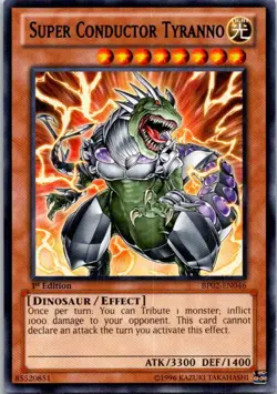 Super Conductor Tyranno BP02-EN046 Yu-Gi-Oh! Card Light Play 1st Edition - Image 1
