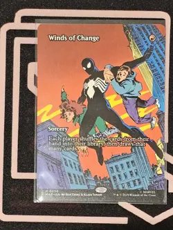 MTG Winds Of Change - 0030 (Borderless) NON FOIL Spider Man MYTHIC - Image 1