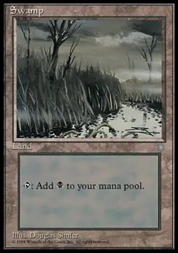 1 x Swamp (354) - Ice Age - Light Play - MTG - Image 1