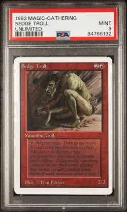Sedge Troll - Unlimited - MINT - PSA 9. POP 12. See MTG in store. - Image 1