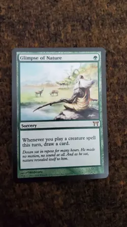 Magic the Gathering MTG Glimpse of Nature (210) Champions of Kamigawa NM - Image 1