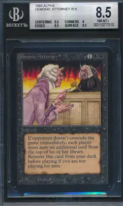 Alpha Demonic Attorney BGS 8.5 Graded Magic MTG (7510) - Image 1