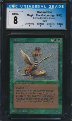 Beta Cockatrice CGC 8 Graded Magic MTG (0074) -magicgraders- - Image 1