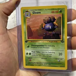 Gloom 37/64 Jungle 1st Edition Stamp Non Holo Foil Pokemon 1999 Vintage NM Card - Image 2