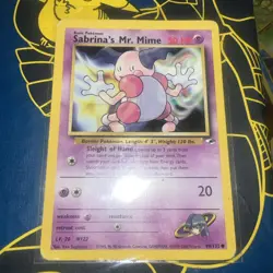 Pokemon Card Sabrina's Mr Mime Gym Heroes 1st Edition Common 94/132 Near Mint - Image 1