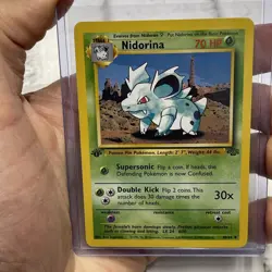 Nidorina 40/64 Jungle 1st Edition Non Holo Foil Pokemon 1999 Vintage Card NM TCG - Image 1