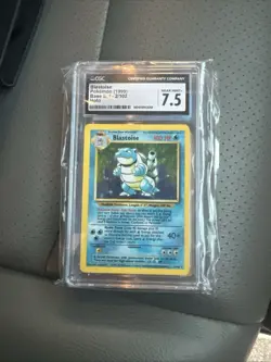 Pokemon Card Blastoise Base Set Rare Holo CGC 7.5 1999 2/102 Rare TCG - Image 1