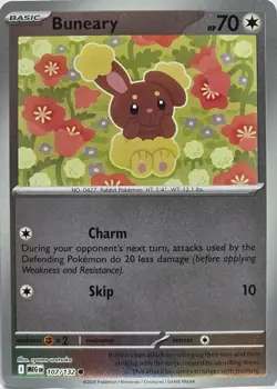 Buneary 107/132 | Mega Evolution | Common Reverse Holo | NM Pokemon Card - Image 1