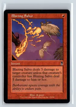 (3x) BLAZING SALVO - Odyssey - MTG Magic the Gathering Card - Common - Image 1