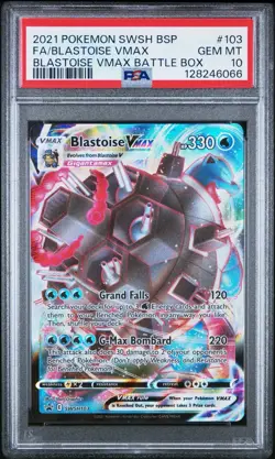 PSA 10 Blastoise VMAX SWSH103 Battle Box Promo Holo Pokemon Card - Image 1