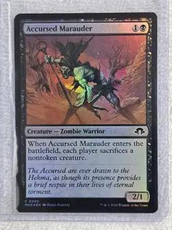 MTG Accursed Marauder FOIL Modern Horizons 3 (MH3) #80 Magic Gathering Card NM - Image 4