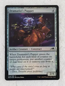 MTG Dramatist's Puppet FOIL #244 Kamigawa Neon Dynasty Magic Card NM - Image 2
