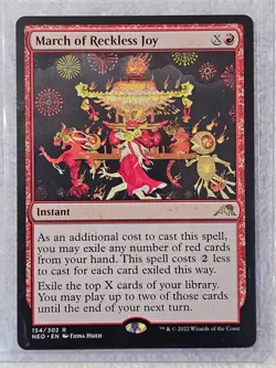 MTG March of Reckless Joy #154 Kamigawa: Neon Dynasty Magic Card Rare NM - Image 4