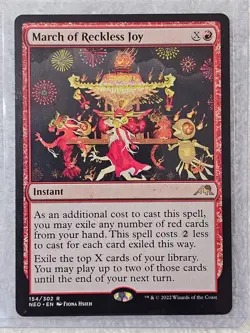 MTG March of Reckless Joy #154 Kamigawa: Neon Dynasty Magic Card Rare NM - Image 5