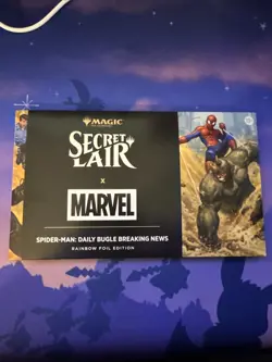 MTG Secret Lair x Marvel's Spider-Man: Daily Bugle Breaking News Rainbow Foil - Image 1