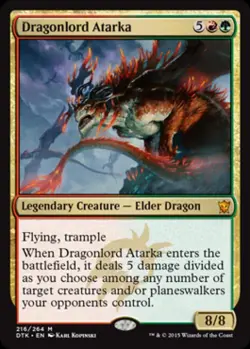 Dragonlord Atarka - Light Play MTG Dragons of Tarkir - Image 1