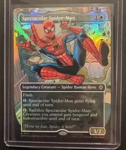 Spectacular Spider-Man (Borderless) Foil R 0014 Marvel's Spider-Man MTG Magic - Image 1