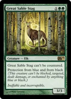 Great Sable Stag - Light Play MTG Magic 2010 Core Set - Image 1