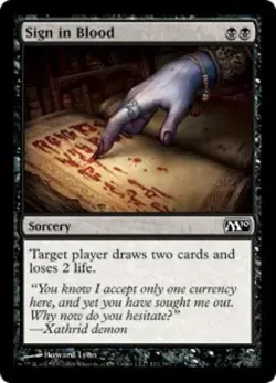Sign in Blood - Light Play MTG Magic 2010 Core Set - Image 1