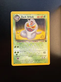FREE SHIPPING Dark Arbok Team Rocket W Stamp Promo Rare Pokemon Card - Image 1