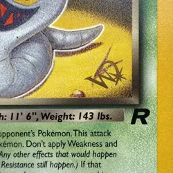 FREE SHIPPING Dark Arbok Team Rocket W Stamp Promo Rare Pokemon Card - Image 4