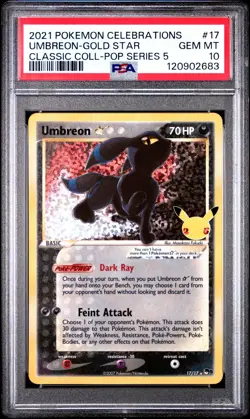 G2U POKEMON PSA 10 2021 Celebrations Umbreon Gold Star 1717 Holo 2683 - Image 1