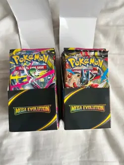 X2! Pokemon TCG Mega Evolution Half Booster Boxes UNSEALED (36 sealed packs) - Image 2