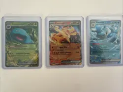 Pokemon 151 English Holo Ex Lot (Venusaur 003, Charizard 006, And Blastoise 009) - Image 1