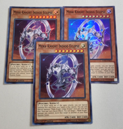 YuGiOh TCG 2 x 1st 1 x Unlimited Mekk-Knight Indigo Eclipse EXFO-EN019 LP Super - Image 1