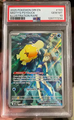 Pokemon TCG Destined Rivals Misty's Psyduck PSA 10 Fresh/New Cert. Gem Mint - Image 1