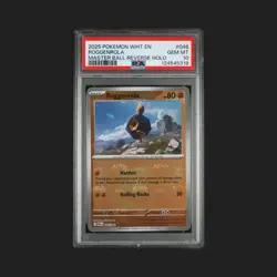 ROGGENROLA 046 POKEMON EN-WHITE FLARE | MASTER BALL REVERSE HOLO PSA 10 Pop 1 - Image 1