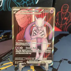 Pokemon TCG Team Rockets Mewtwo EX 213/182 Full Art English Edition - Image 1