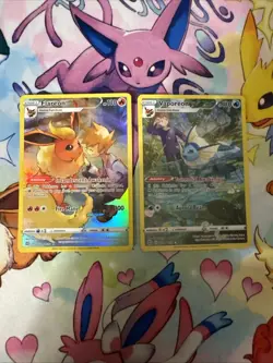 Pokemon TCG Flareon And Vaporeon Brilliant Stars Trainer Gallery Lot Of 2 - Image 1