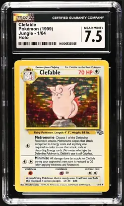 CGC 7.5 Clefable 01/64 Jungle Holo (1999) POKEMON JUNGLE - Image 1